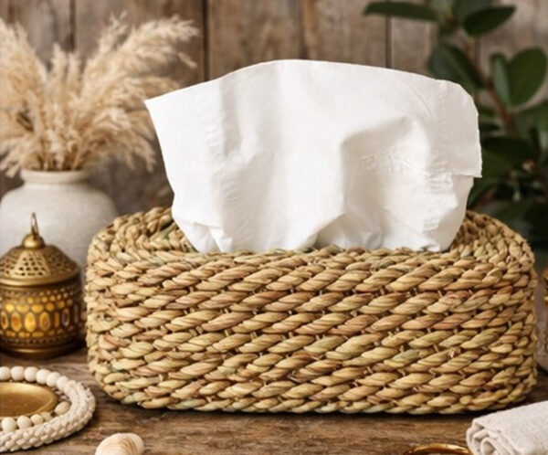 box Handwoven Linen Towel Box