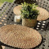 Handwoven Oval Table Dining Set