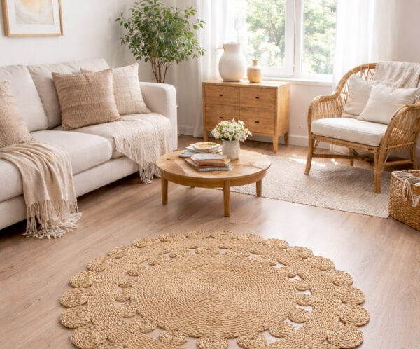Mediterranean Artisan Round Rug